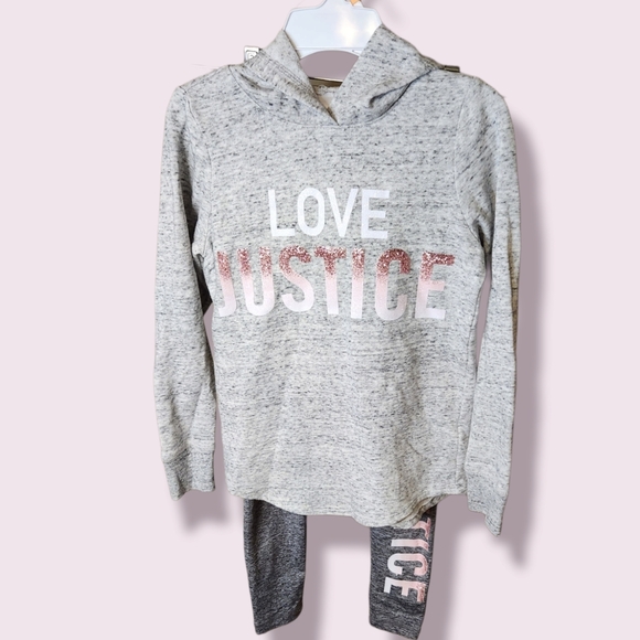 Justice Other - Justice Outfit - Hoodie Long Sleeve Shirt and Leggings Size 8
